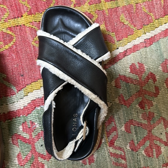 ALOHAS Black and Cream Sandals - Picture 5 of 8